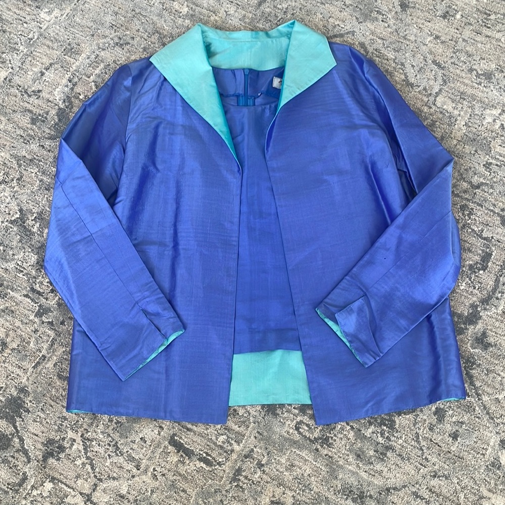 Indo-Chic Silk Dress Top & Jacket